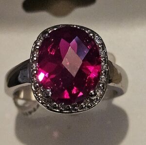 Ashley Cooper Rhodium Plated Cubic Zirconia Size 7 Ring